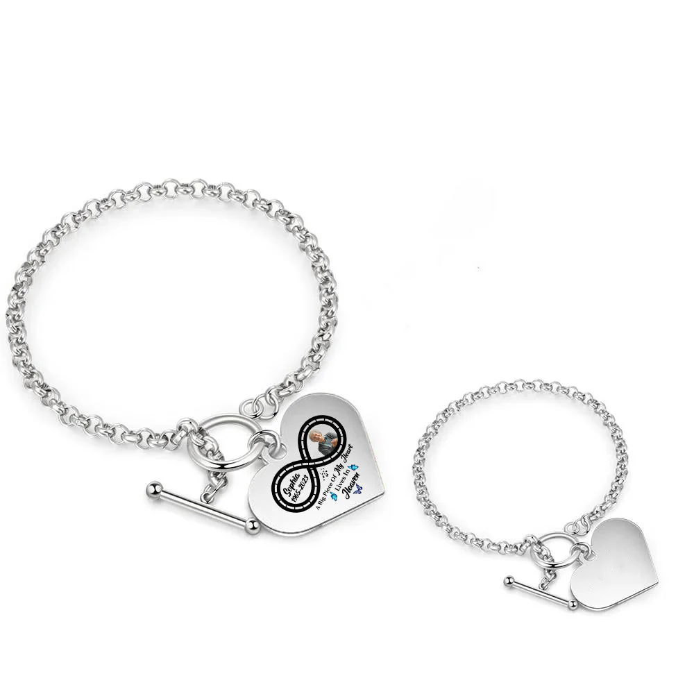 Personalized Infinite love Heart Bracelet - I'm Always With You - Memorial Gift - Image 7