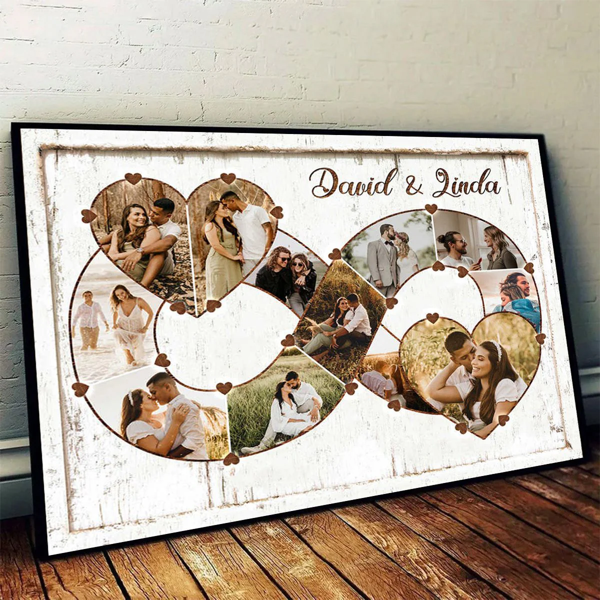 Personalized Infinity Love Photo Collage Canvas Poster for Couple,Anniversary,Valentine’s Day Gifts - Image 5