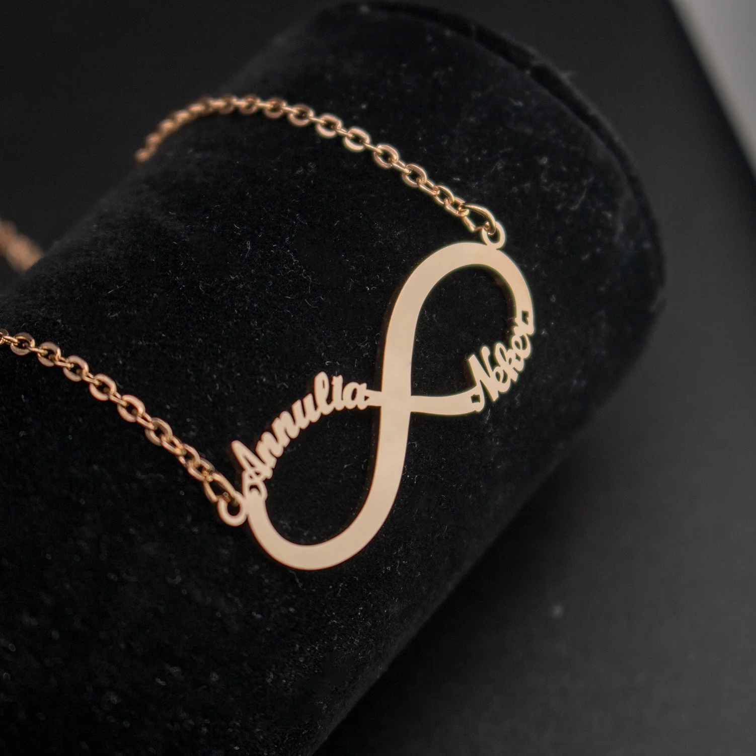 Personalized Infinity Name Necklace - Two Name Necklace - Image 12
