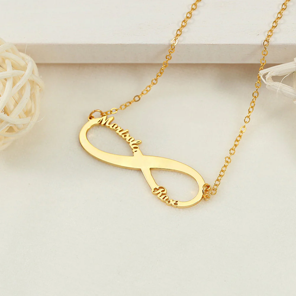 Personalized Infinity Name Necklace - Two Name Necklace - Image 7