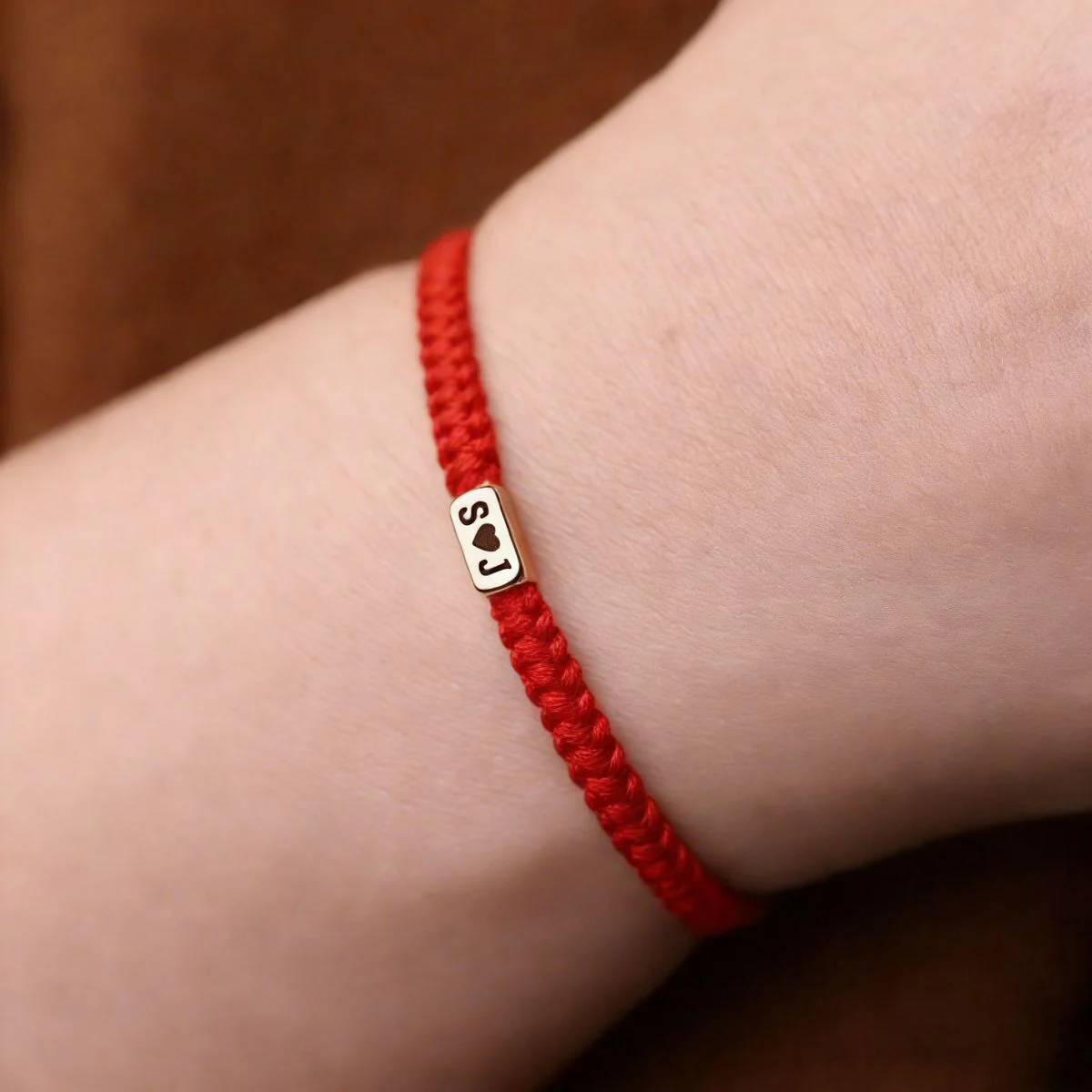 Personalized Initials Engraved Bracelet with Heart Matching Jewelry Gift for Couples - Image 3