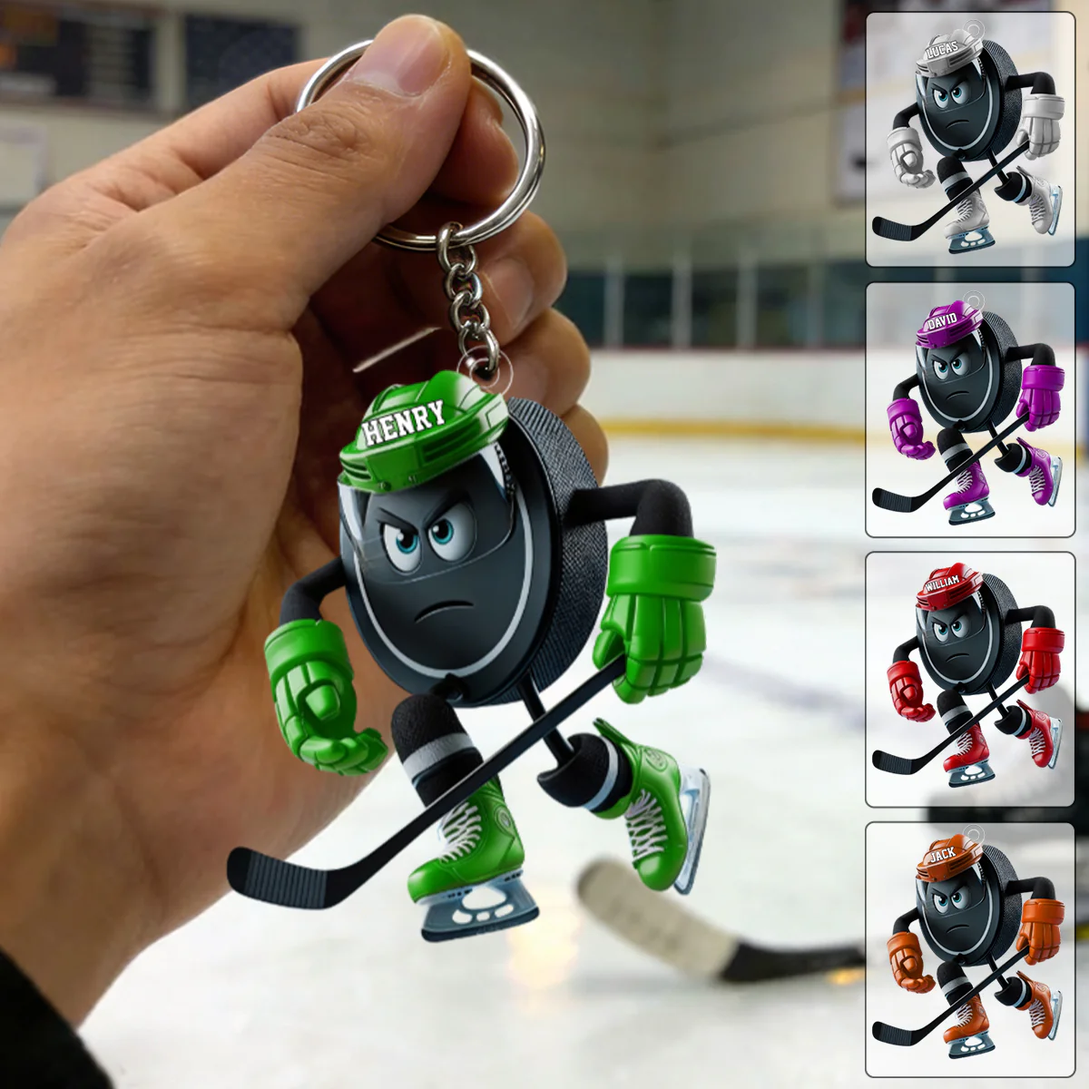 Personalized Inspirational Ice Hockey Keychain Gift For Hockey Players Lover - Image 3