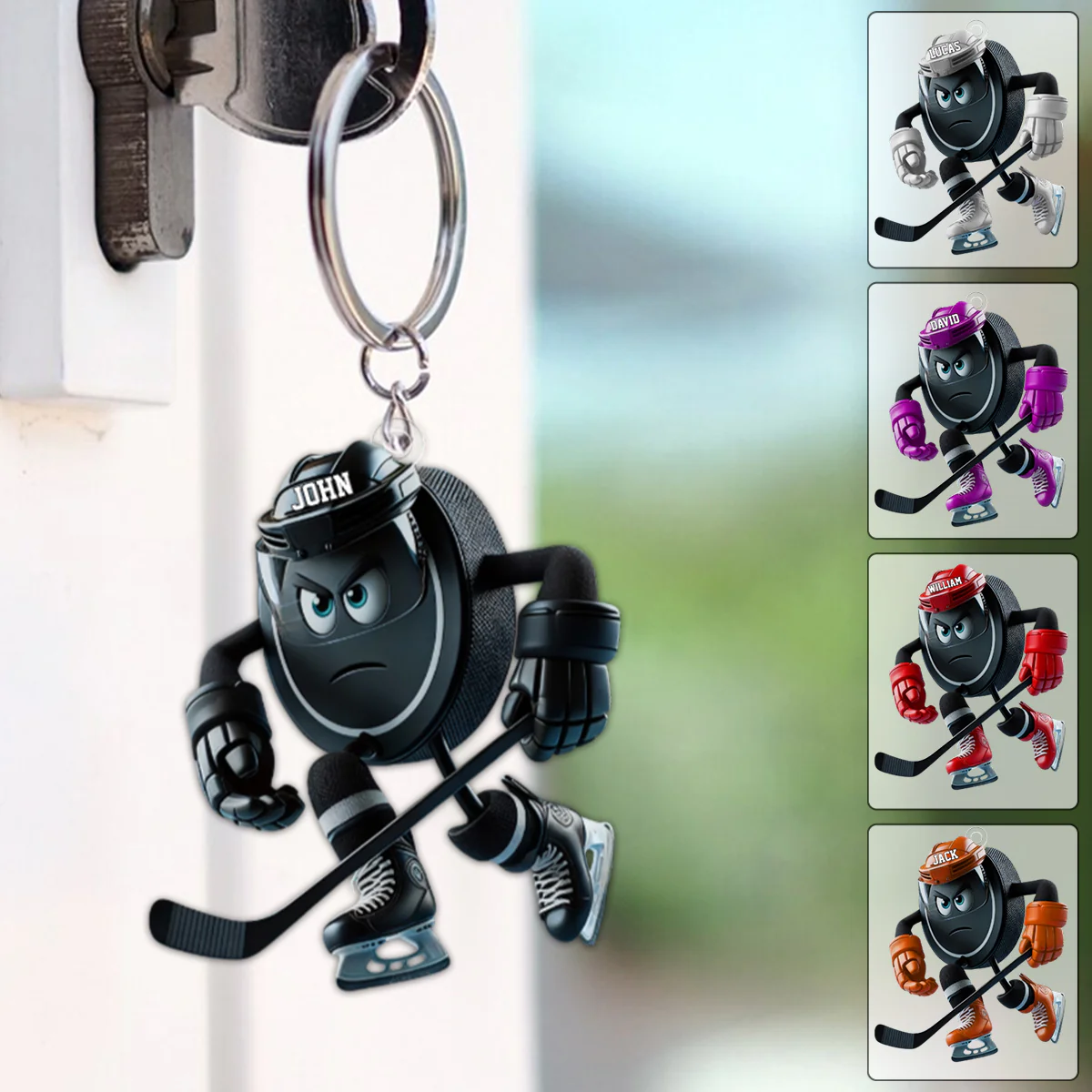 Personalized Inspirational Ice Hockey Keychain Gift For Hockey Players Lover - Image 5