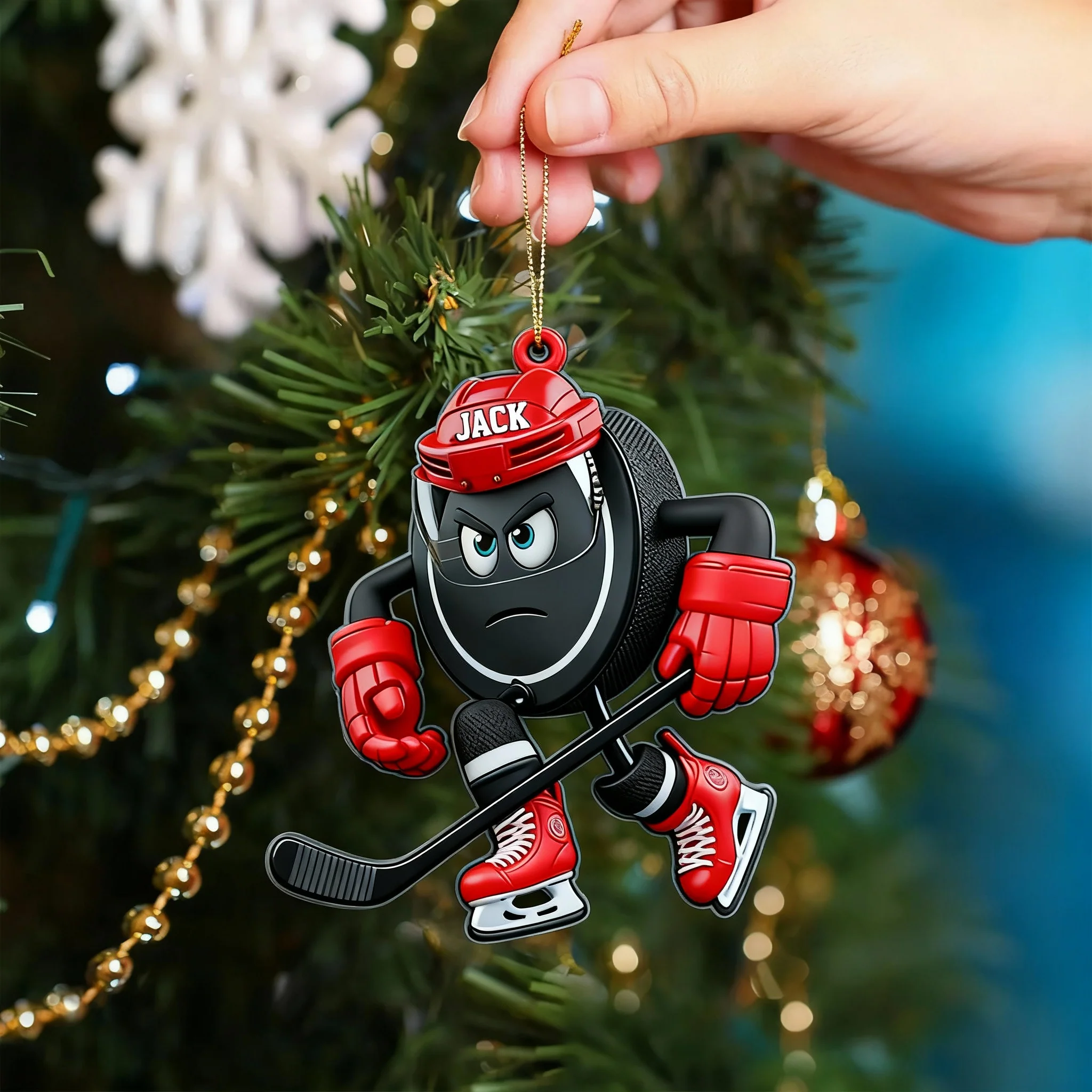 Personalized Inspirational Ice Hockey Ornament For Hockey Players - Image 5