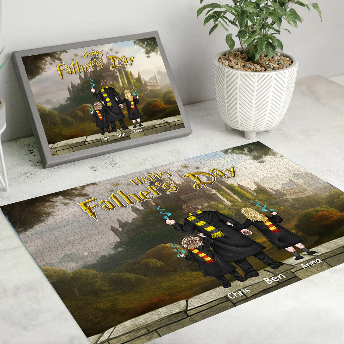 Personalized Jigsaw Puzzles Of Magic castle For Father's Day - Image 2
