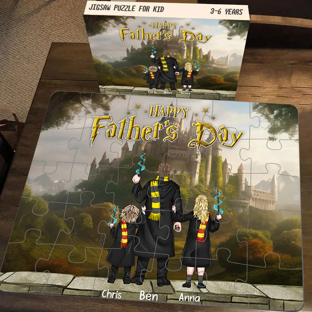 Personalized Jigsaw Puzzles Of Magic castle For Father's Day - Image 3