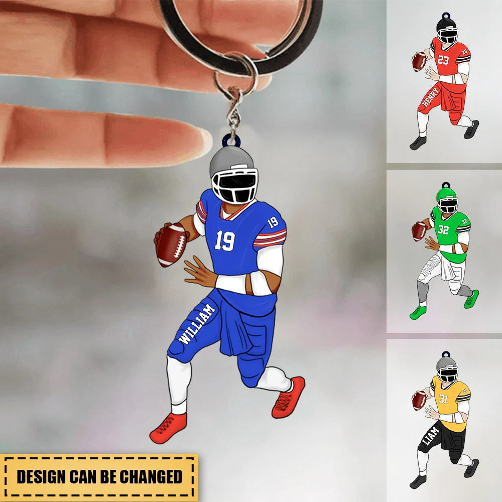 Personalized Acrylic Keychain Gift For Football Player Football Lovers - Image 2