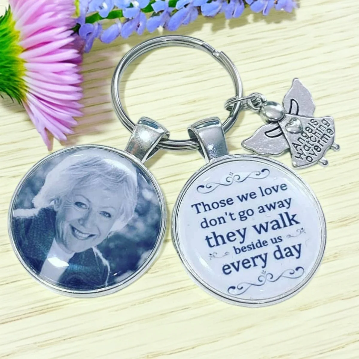 Personalized Keychain Lost Loved Ones Family Loss Memorial Remembrance - Image 3