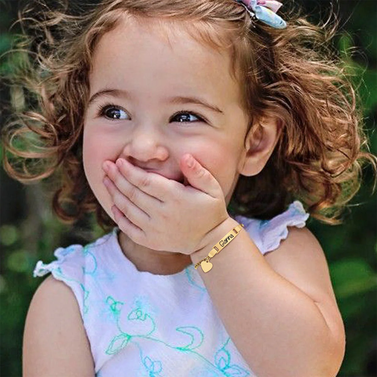 Personalized Kid Adjustable Heart Bracelet - Image 4