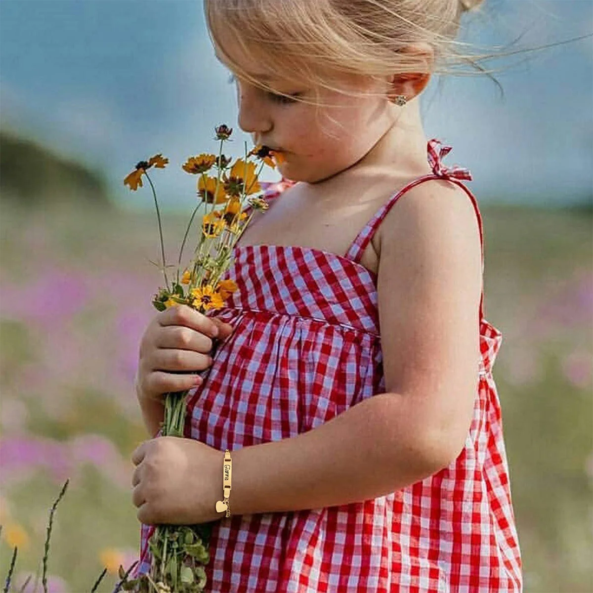 Personalized Kid Adjustable Heart Bracelet - Image 6