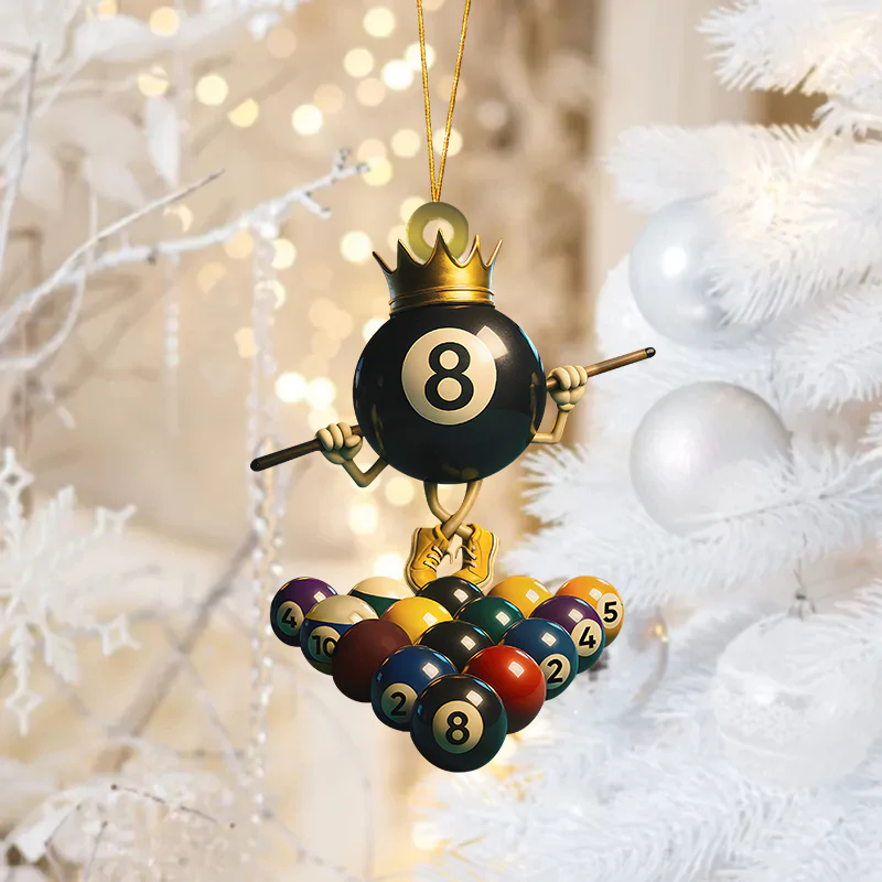 Personalized Kings Of Billiards Christmas Ornament