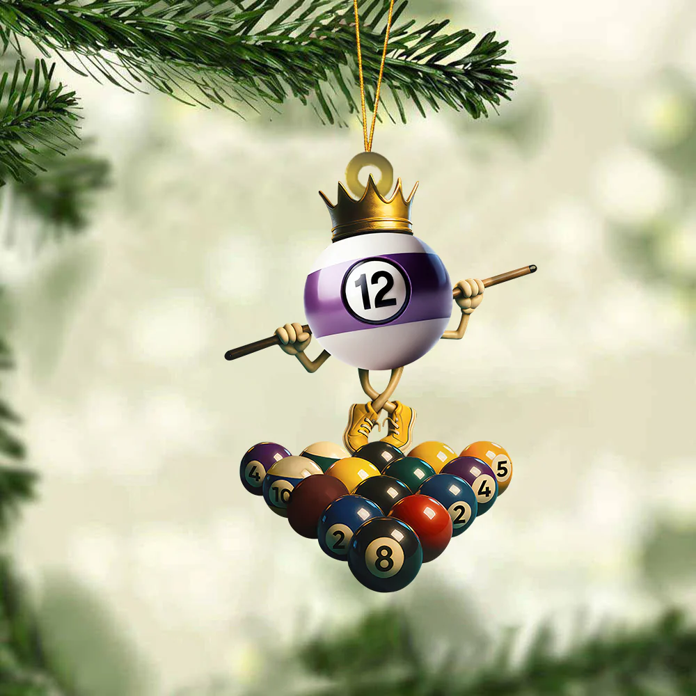 Personalized Kings Of Billiards Christmas Ornament - Image 4