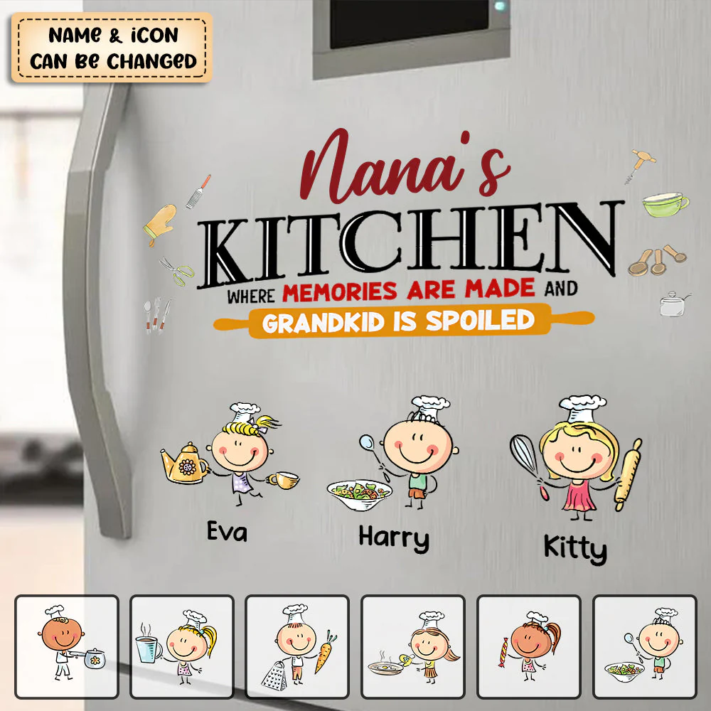 Personalized Kitchen Mom Grandma Decal - Image 2