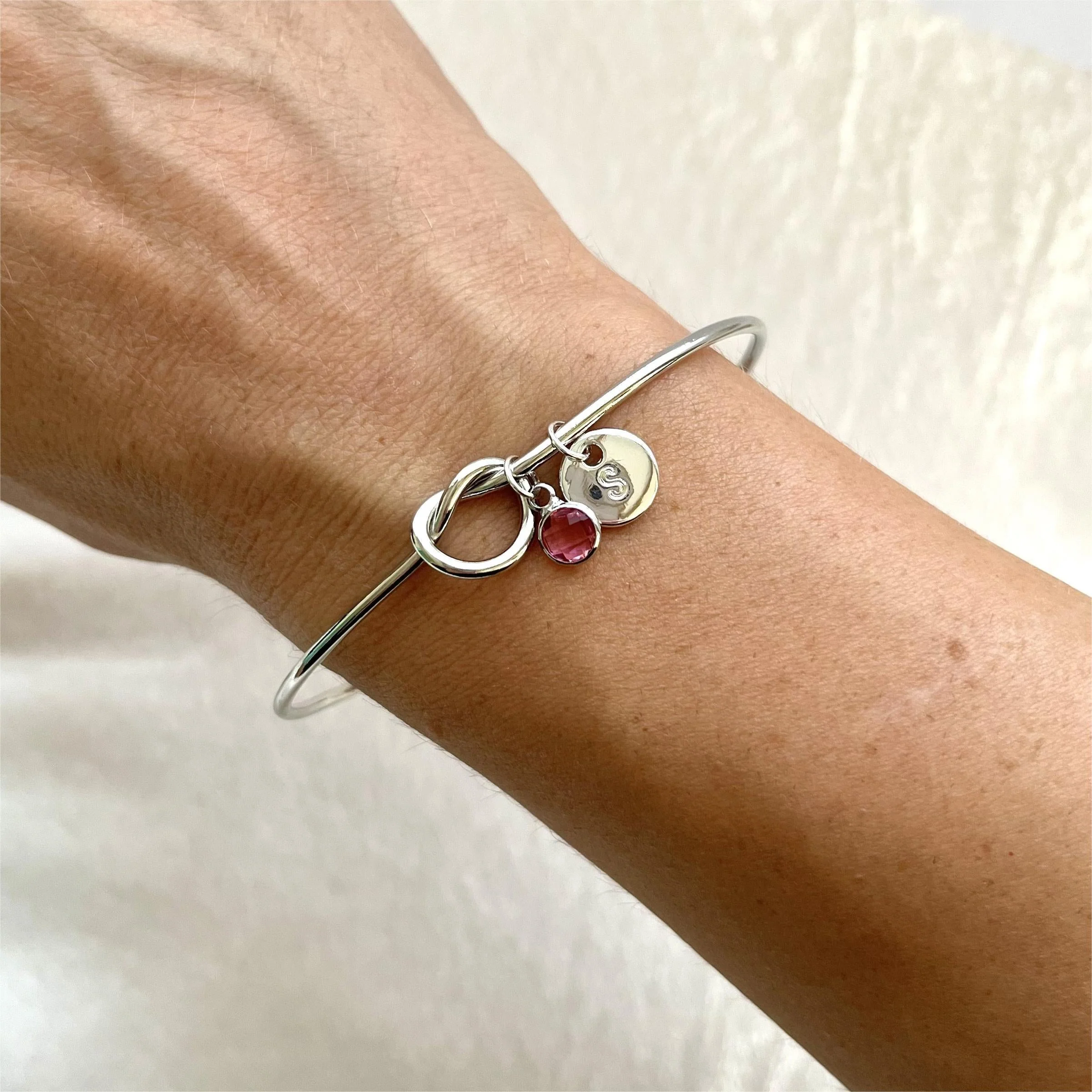 Personalized Knot Bracelet Gift For Her, Best Friend Gift, Maid of Honour Gifts, Sister Birthday Gift - Image 4