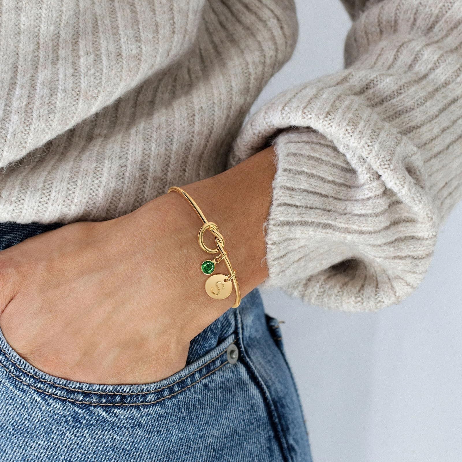 Personalized Knot Bracelet Gift For Her, Best Friend Gift, Maid of Honour Gifts, Sister Birthday Gift - Image 5