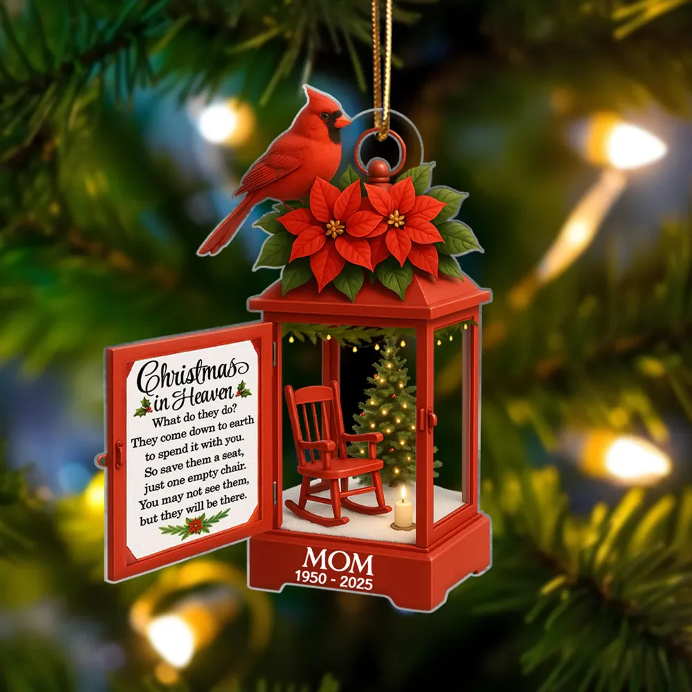 Personalized Lantern Memorial Chistmas Acrylic Ornament Sympathy Gift For Loss Of Loved Ones - Image 3