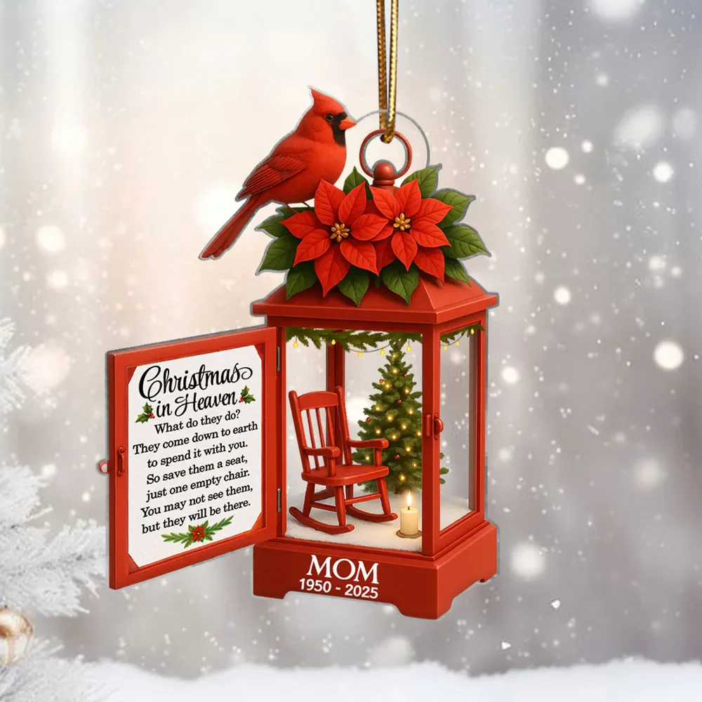 Personalized Lantern Memorial Chistmas Acrylic Ornament Sympathy Gift For Loss Of Loved Ones - Image 4