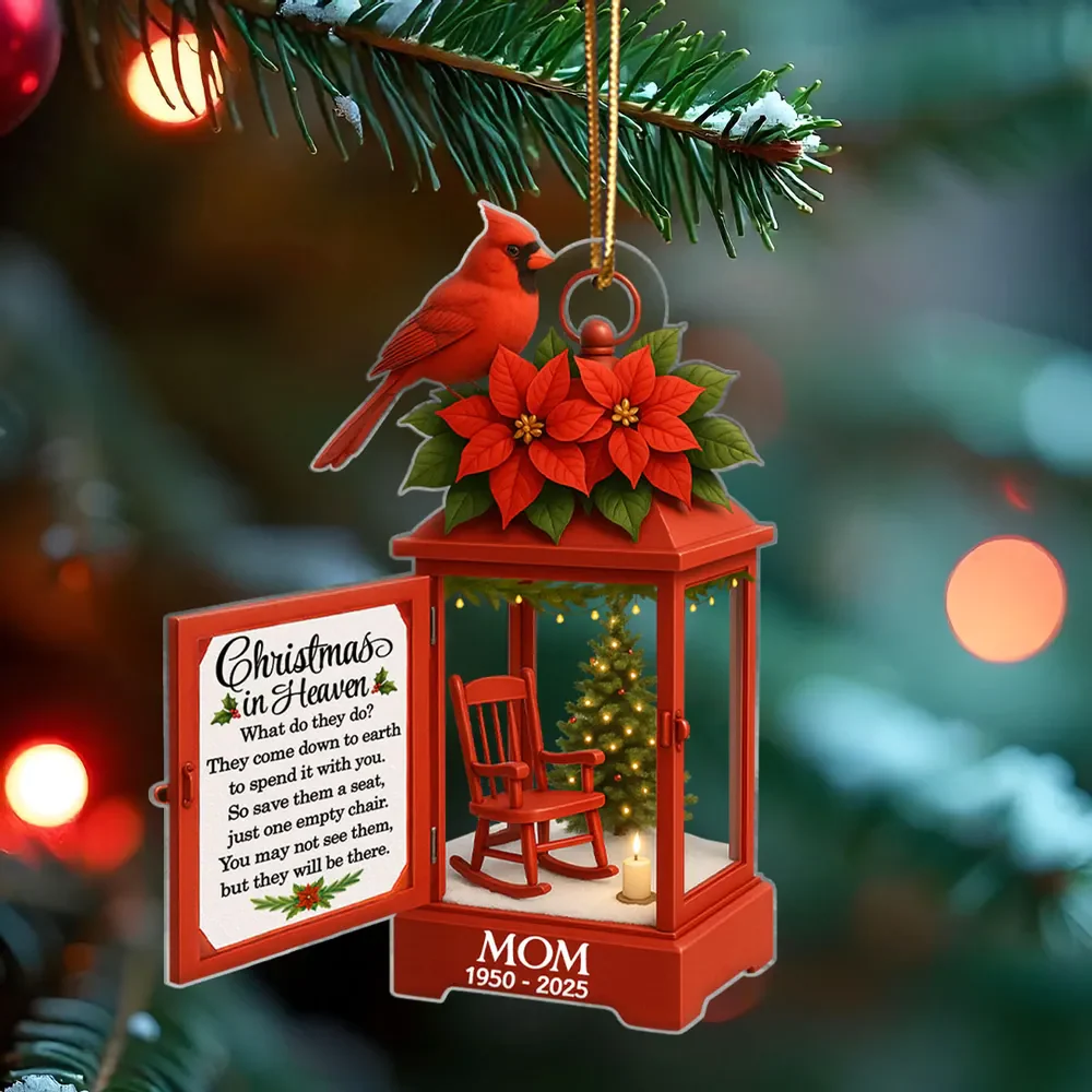 Personalized Lantern Memorial Chistmas Acrylic Ornament Sympathy Gift For Loss Of Loved Ones - Image 6