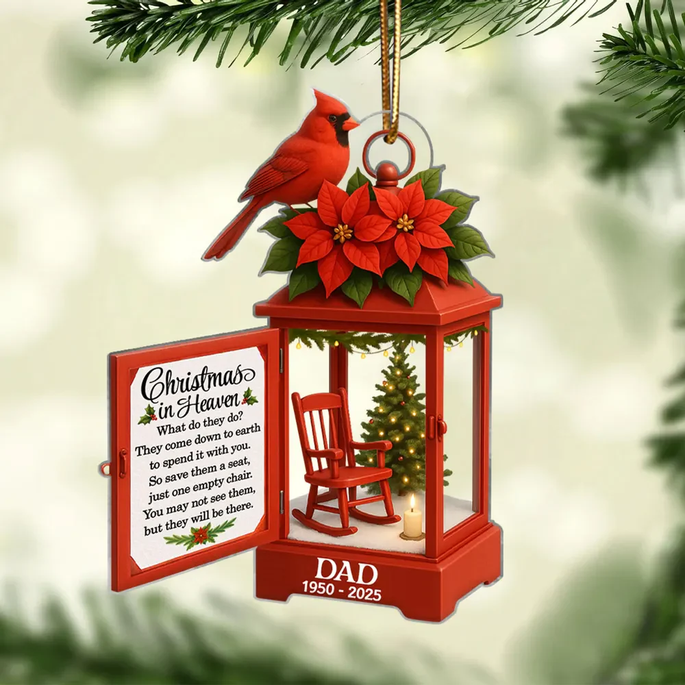 Personalized Lantern Memorial Chistmas Acrylic Ornament Sympathy Gift For Loss Of Loved Ones - Image 7