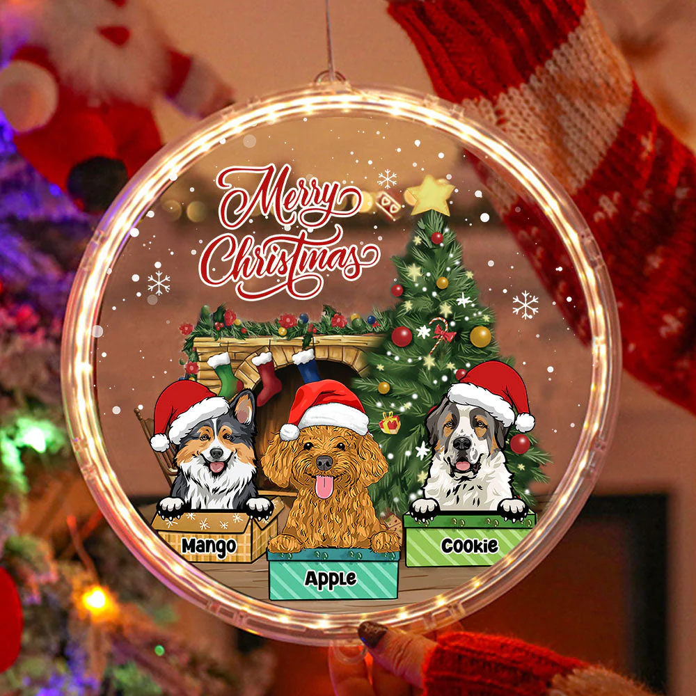 Personalized Led Acrylic Ornament Christmas Gift For Pet Lovers - Image 2