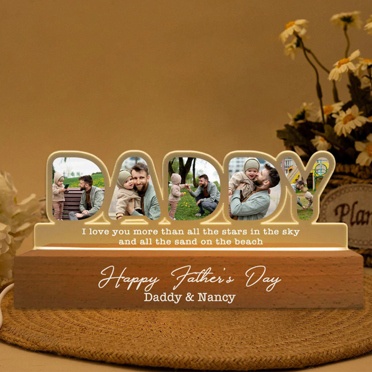Personalized Led Letter Light Custom Photo Fun Father's Day Gift - Image 3