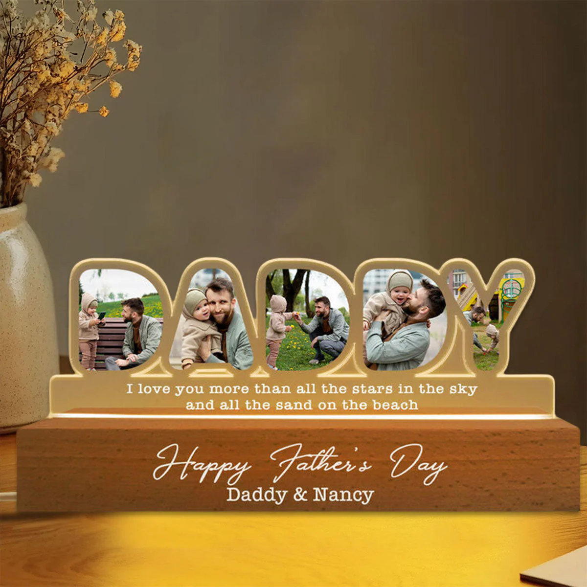 Personalized Led Letter Light Custom Photo Fun Father's Day Gift - Image 4