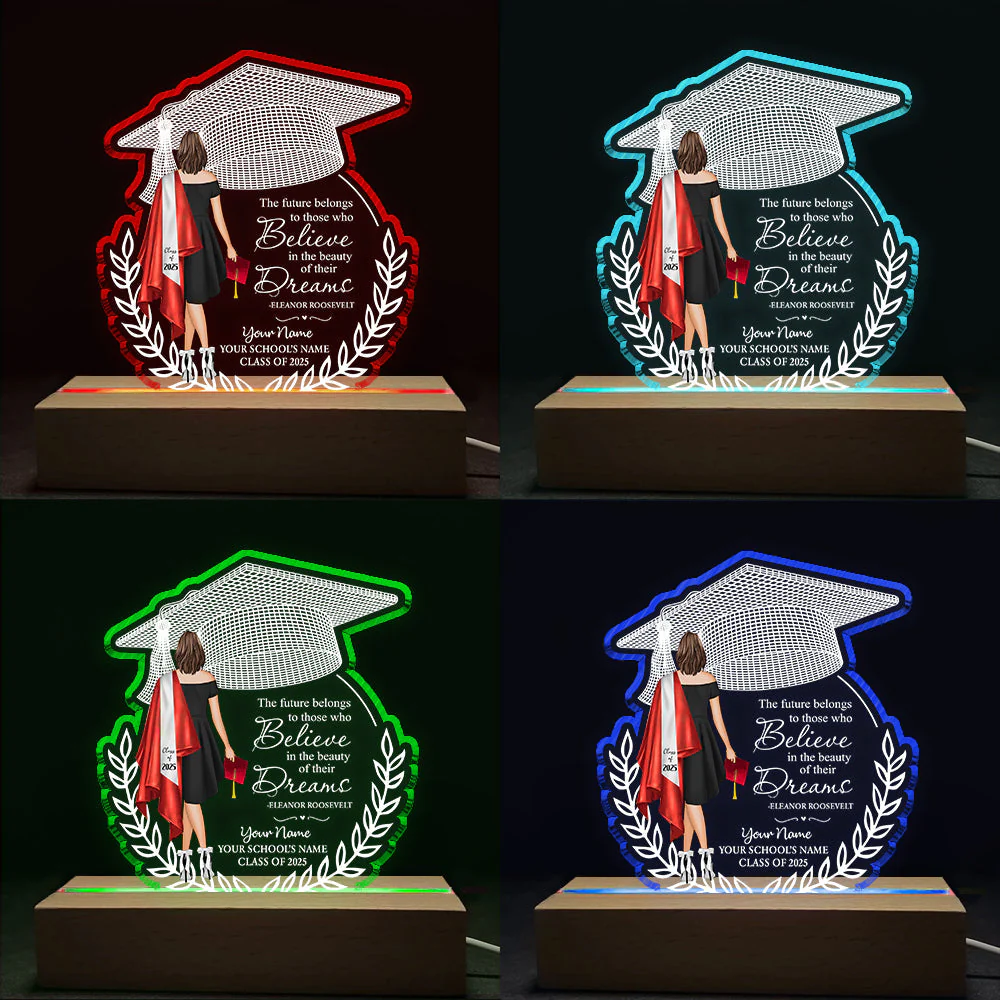 Personalized LED Light For Her Personalized Acrylic Plaque High School College Graduation Gift - Image 4