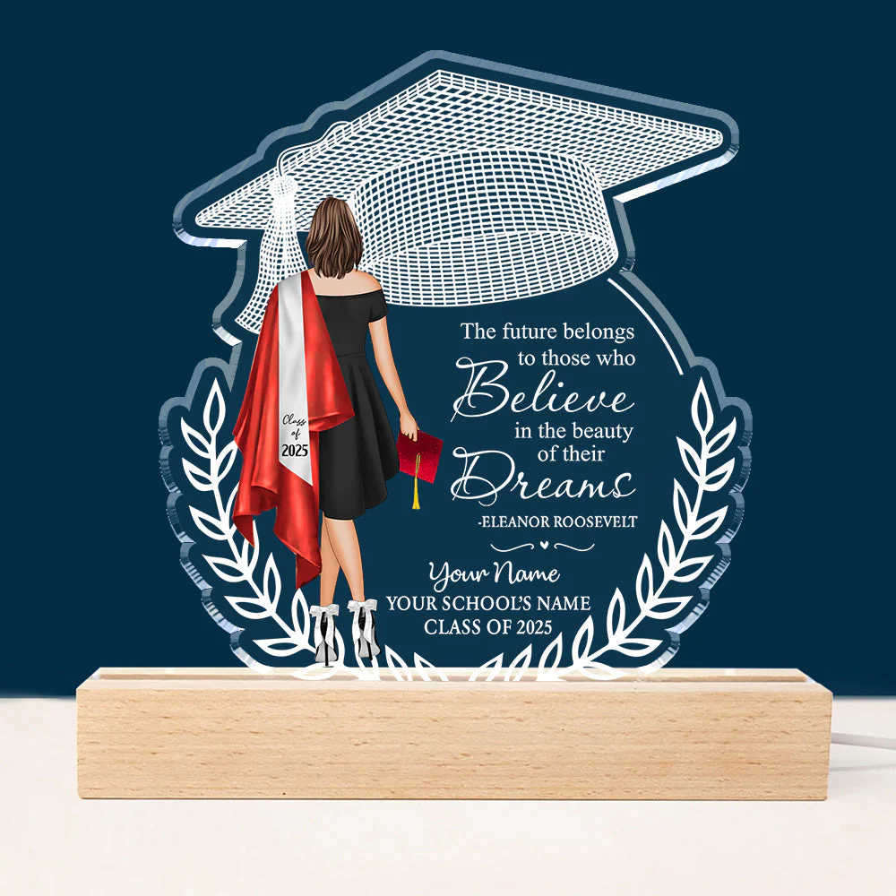 Personalized LED Light For Her Personalized Acrylic Plaque High School College Graduation Gift - Image 5