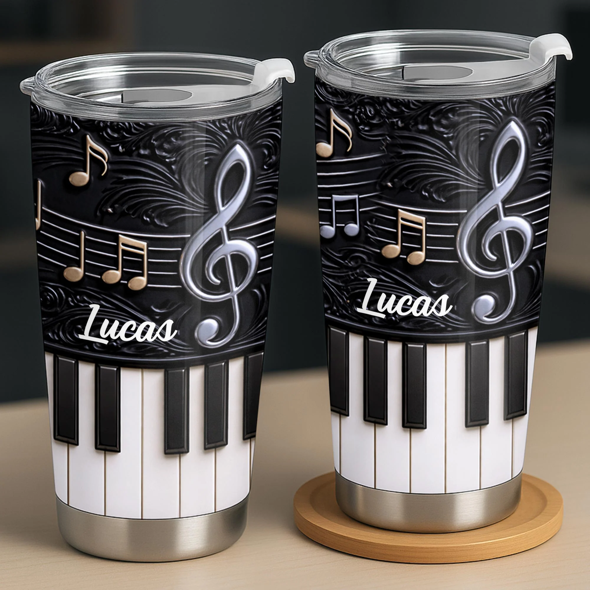 Personalized Life Is Better With Music Tumbler, Gift For Music and Piano lovers - Image 3