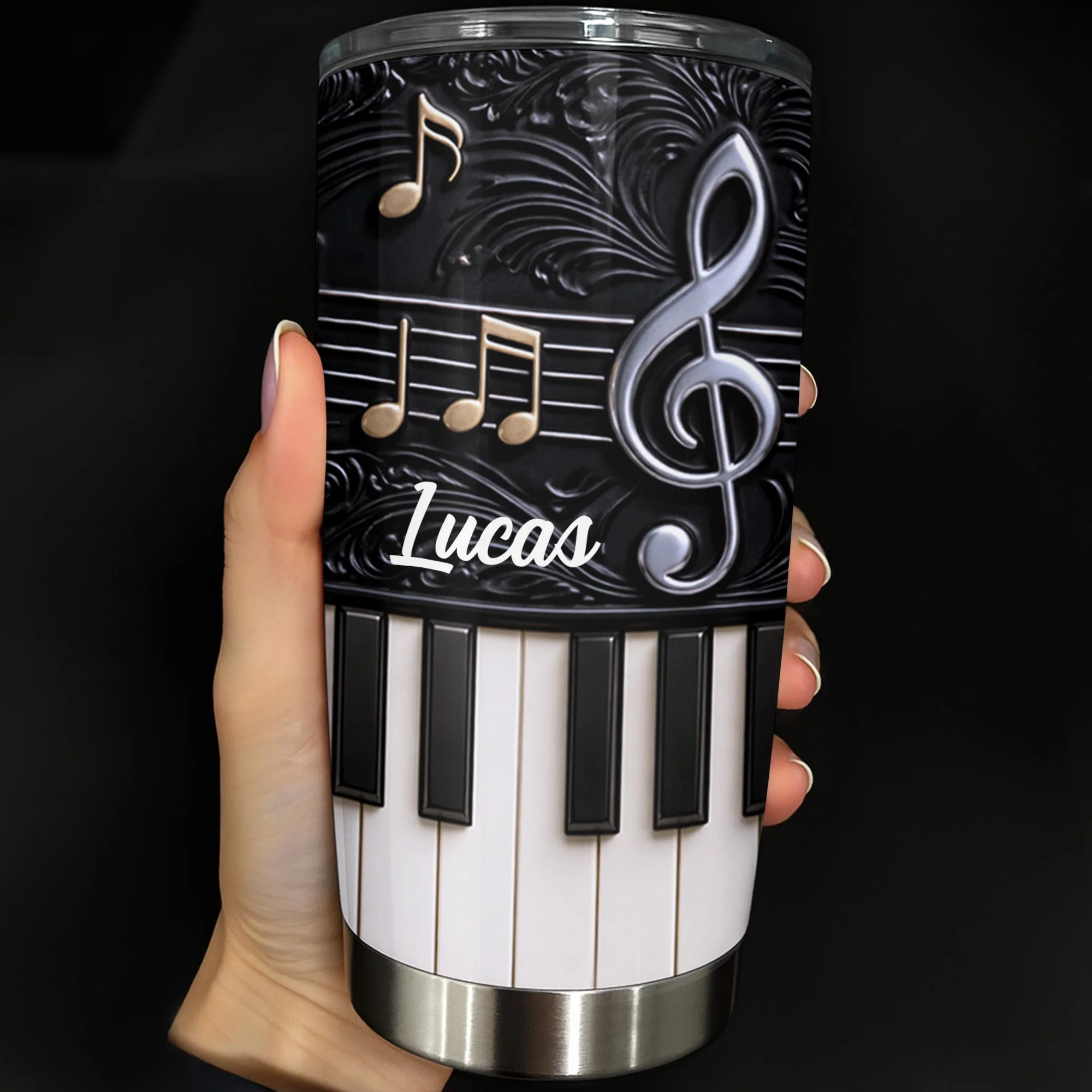 Personalized Life Is Better With Music Tumbler, Gift For Music and Piano lovers - Image 4