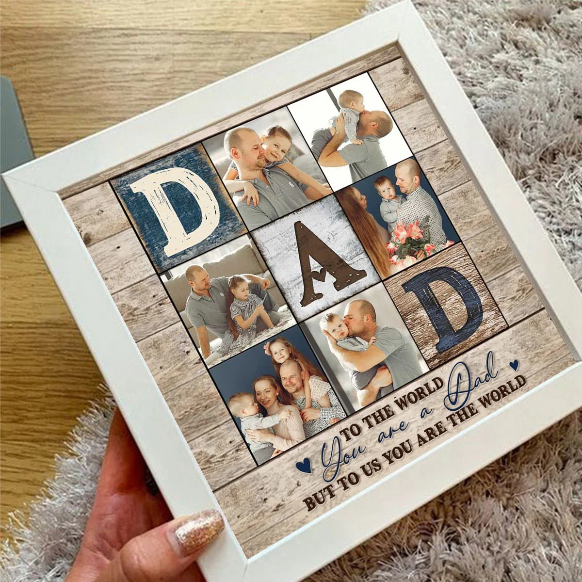 Personalized Light Shadow Box - To the world you are a Dad - Image 8