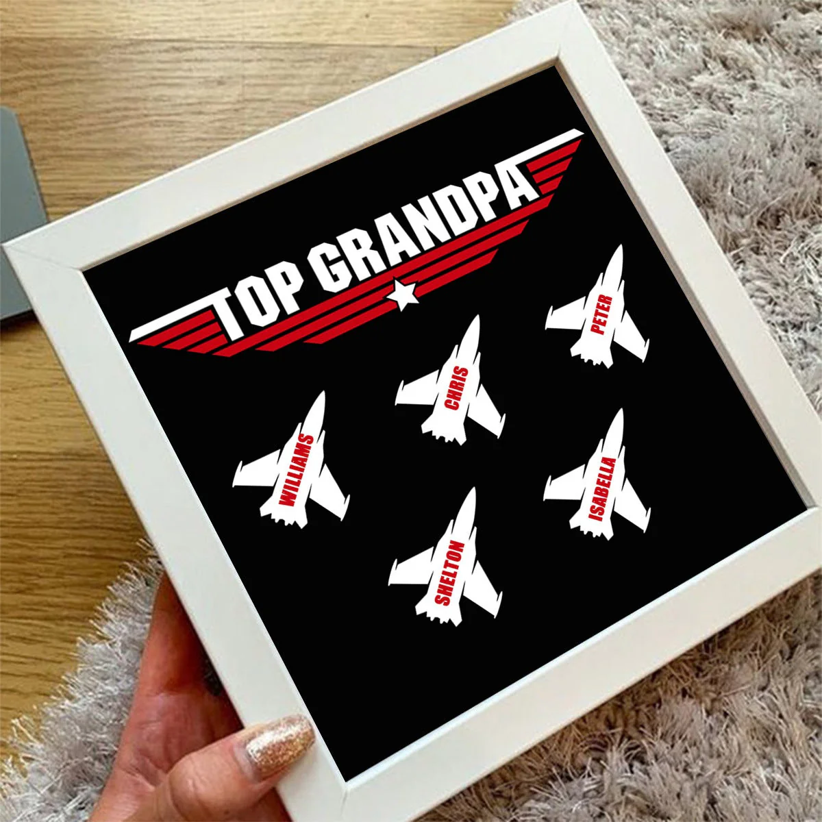 Personalized Light Shadow Box-Top Grandpa/Dad - Image 4