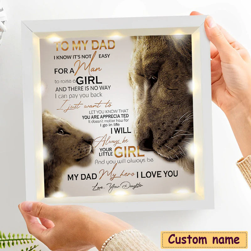Personalized Light Shadow Box-You Will Always Be My Dad My Hero - Image 2