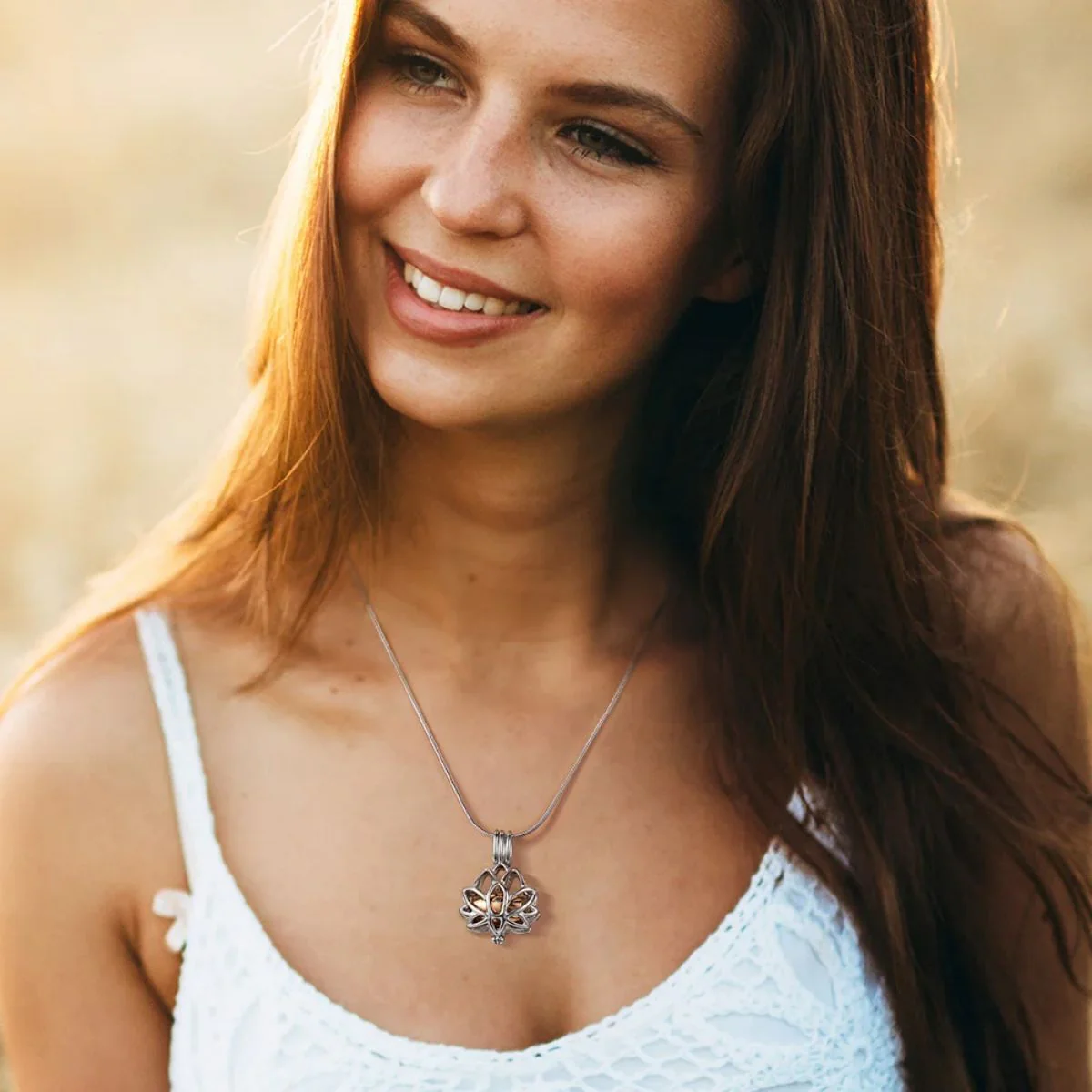 Personalized Lotus Flower with Mini Keepsake Urn Ashes Cremation Necklace Memorial Sympathy Gift for Loss of Loved One - Image 4
