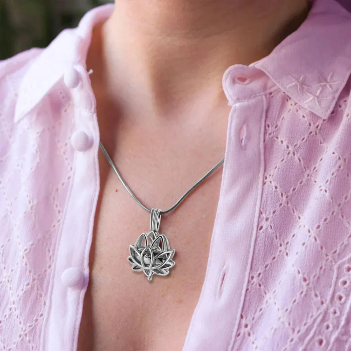 Personalized Lotus Flower with Mini Keepsake Urn Ashes Cremation Necklace Memorial Sympathy Gift for Loss of Loved One - Image 6