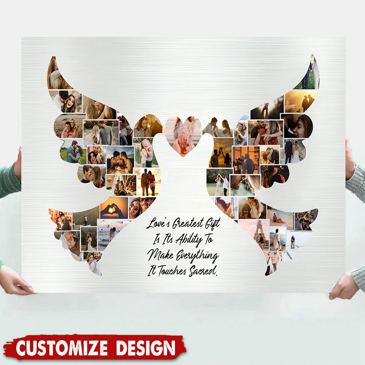 Personalized Love Birds Photo Collage Gift Ideas for Couple - Image 3