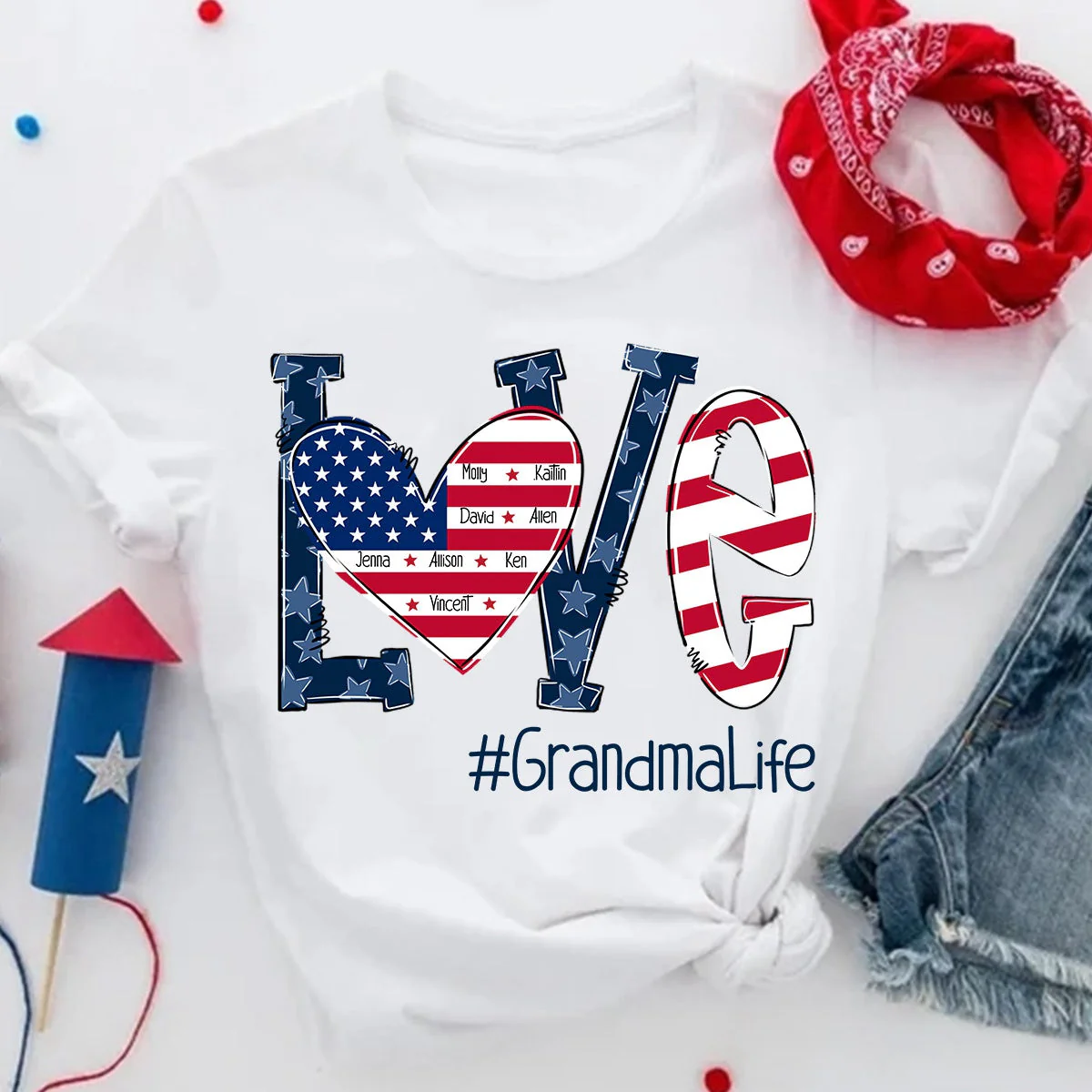 Personalized Love Grandmalife Pure Cotton T-Shirt - Image 2