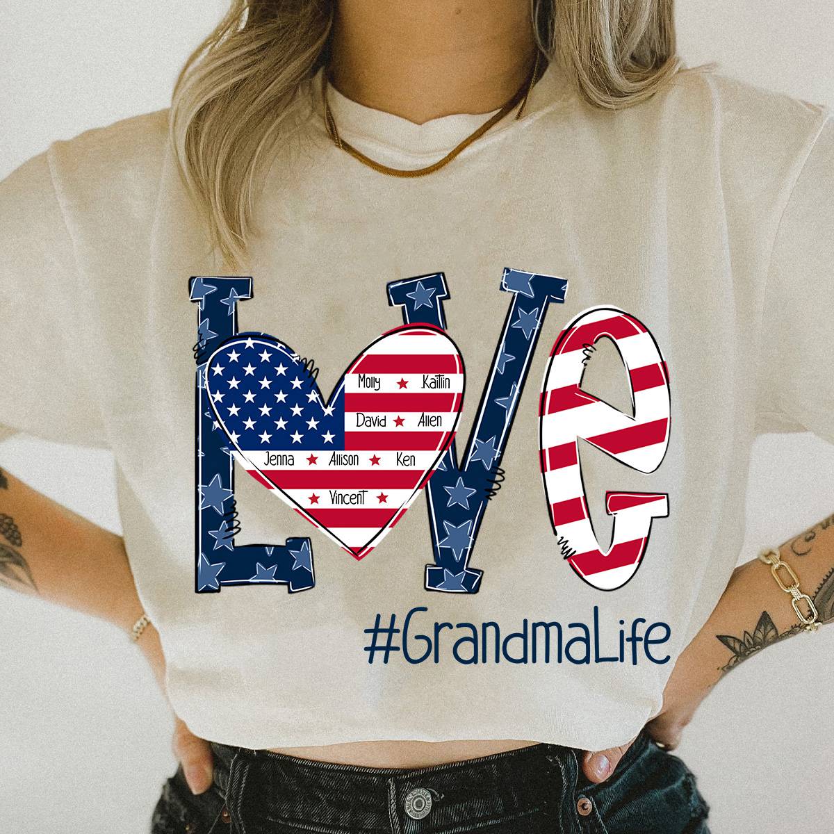 Personalized Love Grandmalife Pure Cotton T-Shirt - Image 4