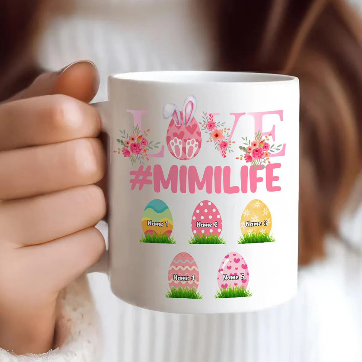 Personalized Love Grandma Easter Mug - Image 2