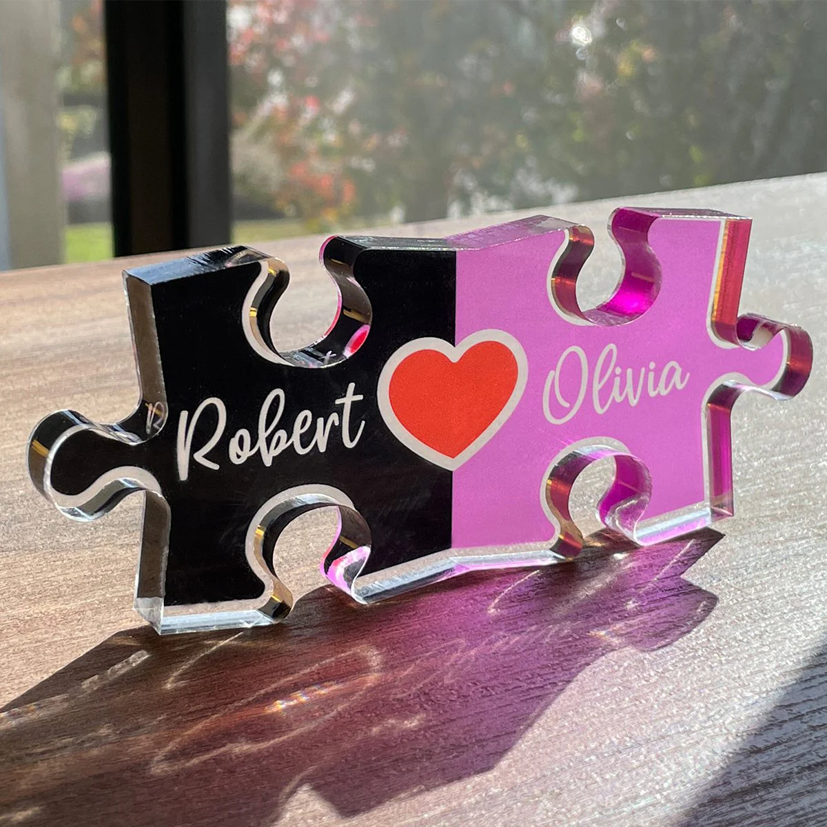 Personalized Love Keepsake-Puzzle Name Sign for Couples, Romantic Gift for Her Him - Image 2