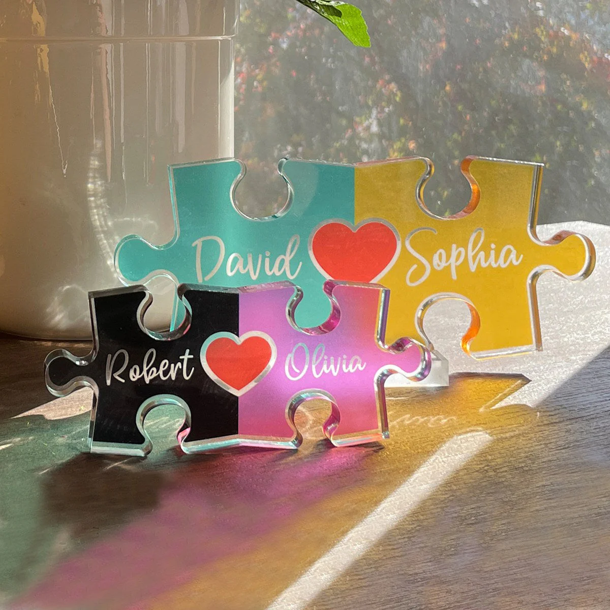 Personalized Love Keepsake-Puzzle Name Sign for Couples, Romantic Gift for Her Him - Image 3
