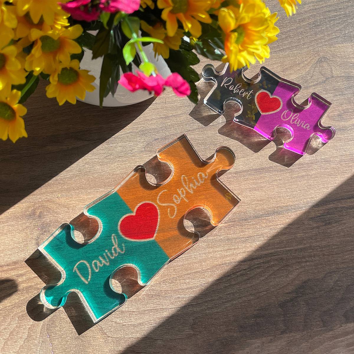 Personalized Love Keepsake-Puzzle Name Sign for Couples, Romantic Gift for Her Him - Image 7