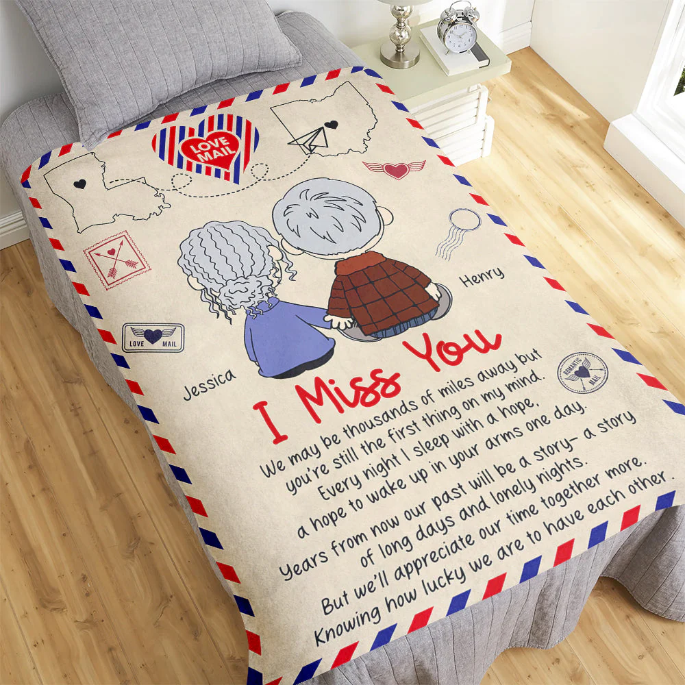 Personalized Love Mail Blanket Unique Valentine's Day Gifts for Couples - Image 3