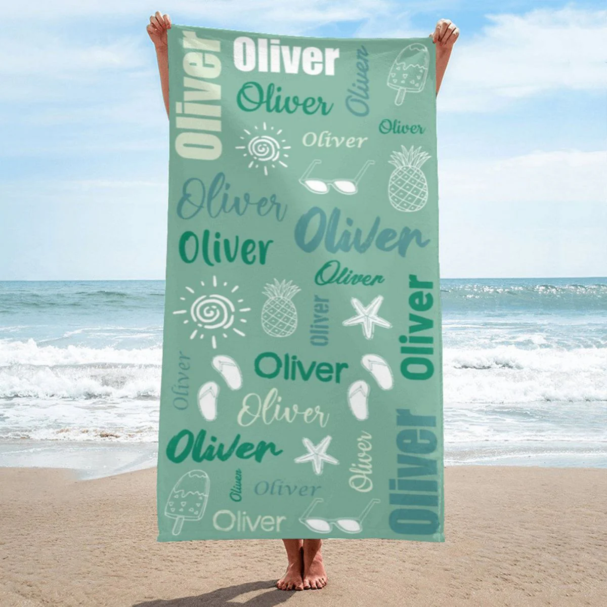 Personalized Lovely Summer & Beach Towel - Image 8