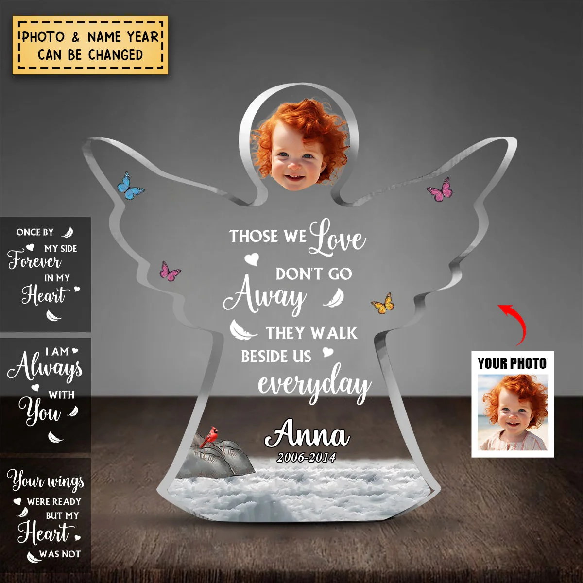 Personalized Memorial Acrylic Plaque - Memorial Gift Idea for Family - Image 4