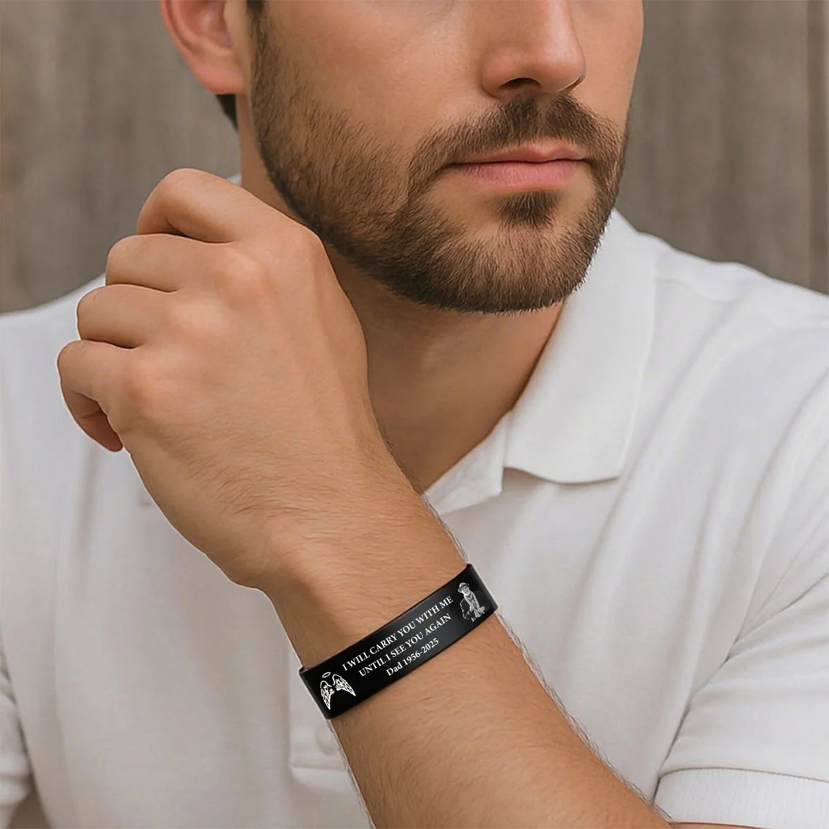 Personalized Memorial Bracelet with Custom Photo & Engraving â "In Loving Memory" Gift - Image 10