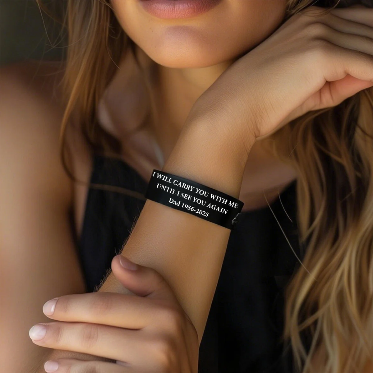 Personalized Memorial Bracelet with Custom Photo & Engraving â "In Loving Memory" Gift - Image 4