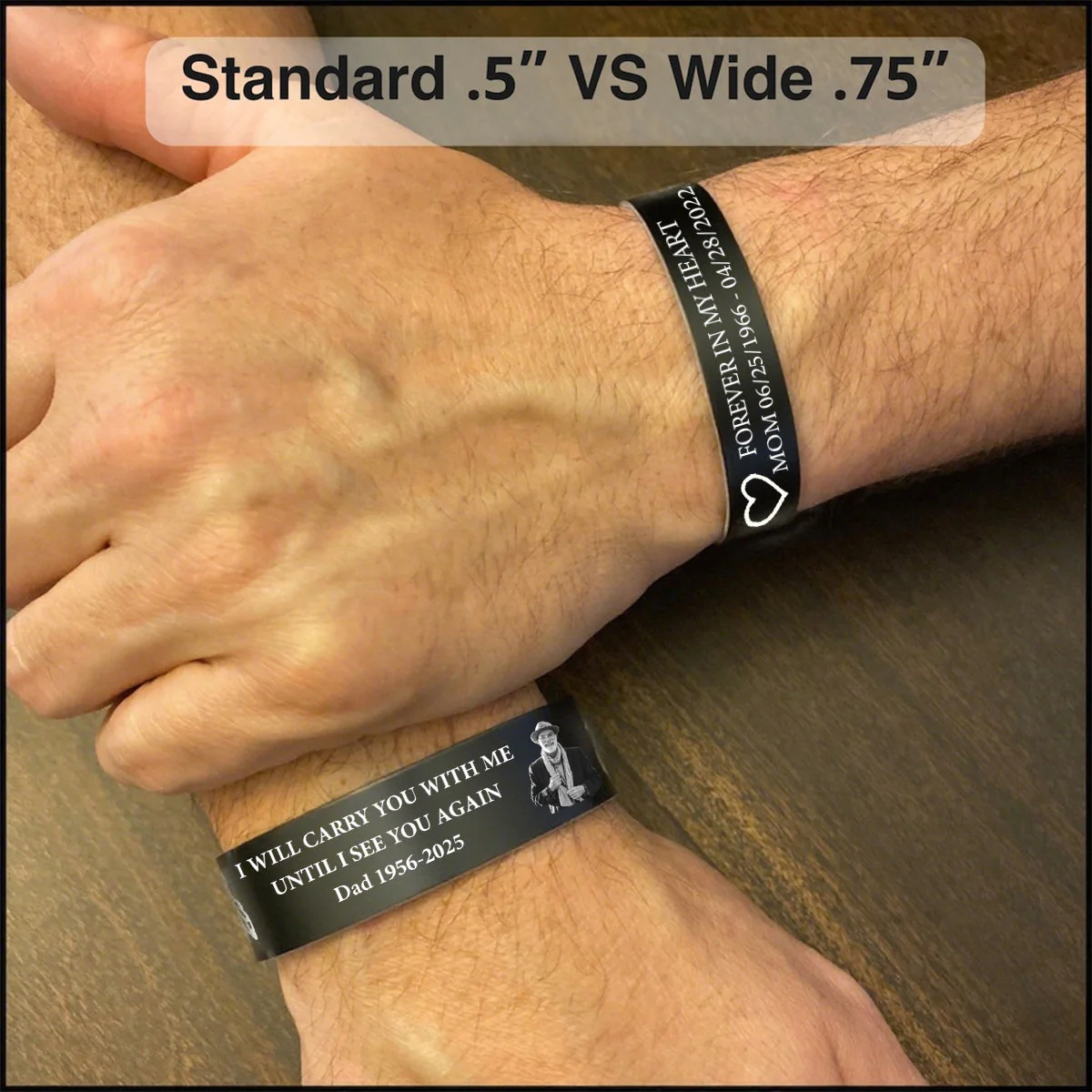 Personalized Memorial Bracelet with Custom Photo & Engraving â "In Loving Memory" Gift - Image 9