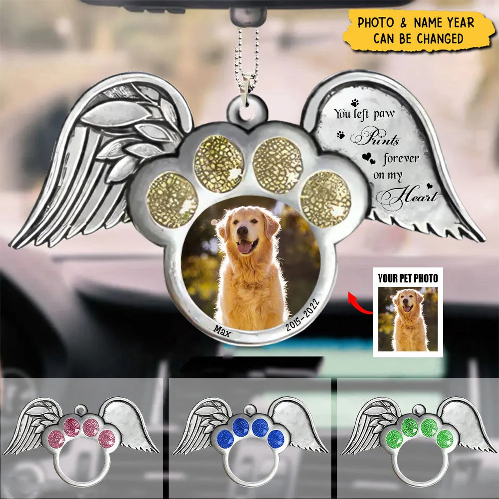 Personalized Memorial Dog Wings Acrylic Ornament - Image 2