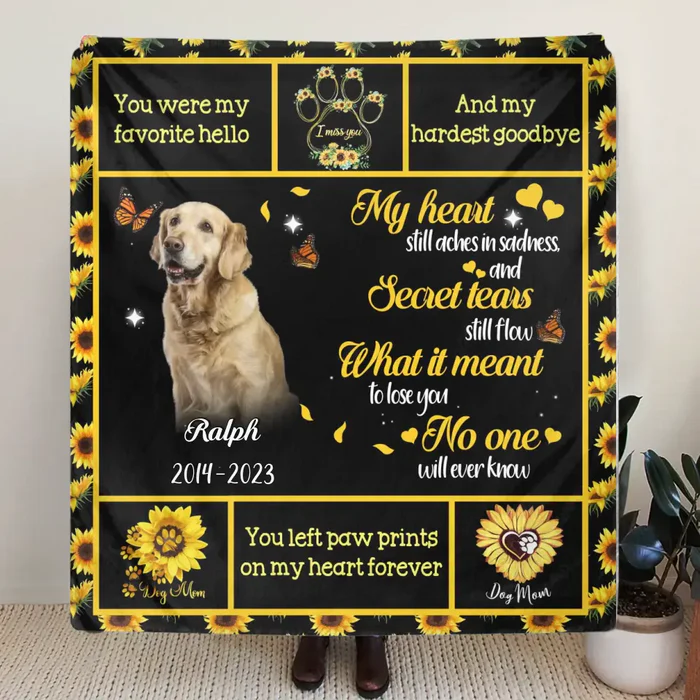 Personalized Memorial Fleece/ Quilt Blanket Memorial Gift Idea For Pet Owner - Image 6